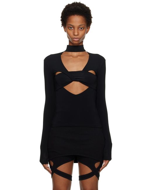 Col roulé noir à découpe en forme de cœur Ambush en coloris Black