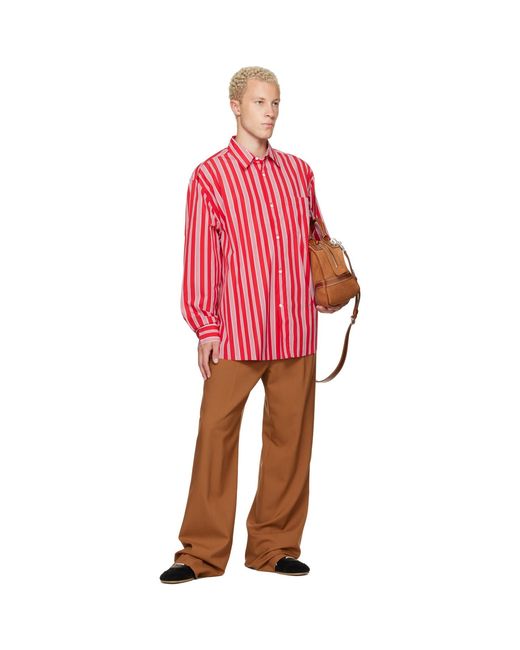 Marni Red Striped Shirt for men