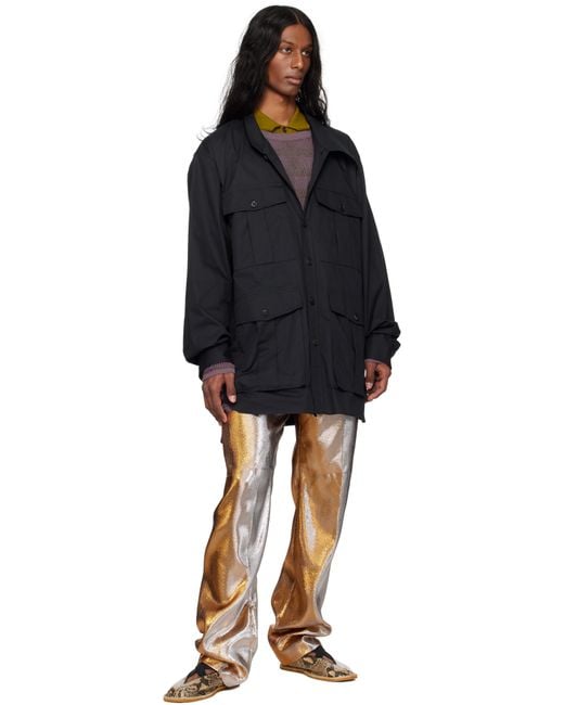 メンズ Dries Van Noten ゴールド Lamé トラウザーズ Multicolor