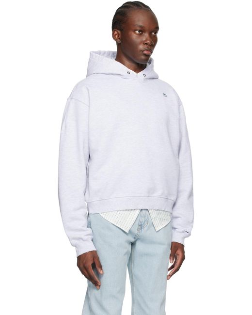 RECTO. White Destroyed Hoodie for men