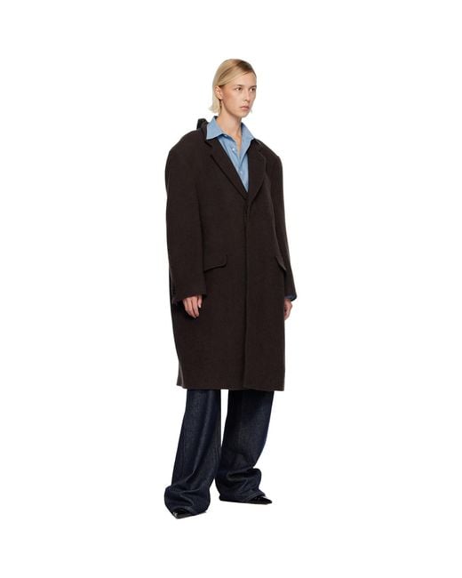 MM6 by Maison Margiela Black Draped Panel Coat