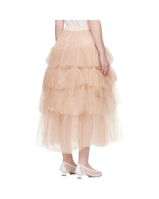 Simone Rocha Natural Tutu Midi Skirt