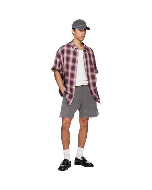 Acne Black Cotton Shorts for men