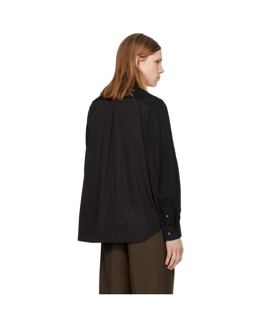 Sacai Black Poplin Shirt for men