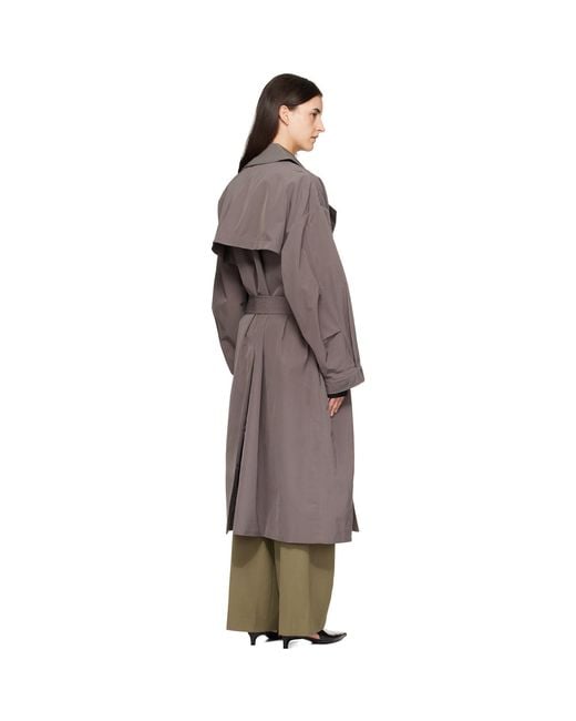 Frankie Shop Black Mavis Oversized Trench Coat