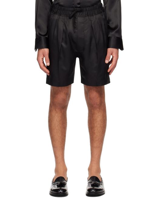 Tom Ford Black Pleated Shorts for men