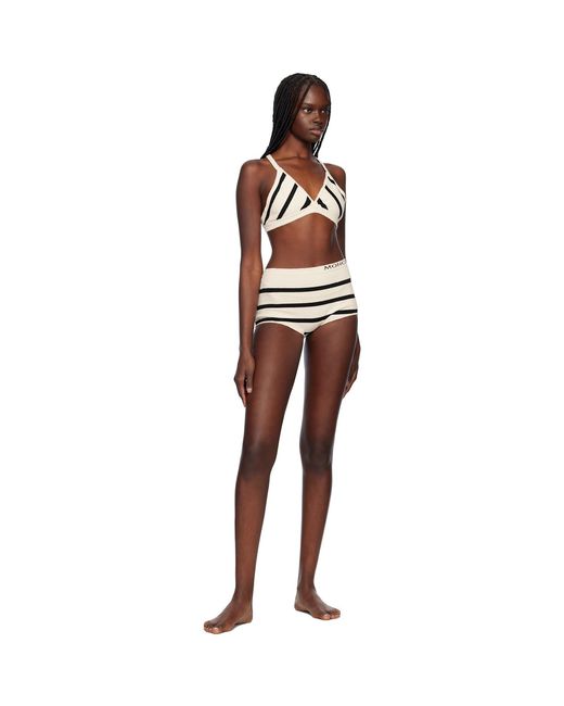 Moncler Black Off- & Knit Bikini