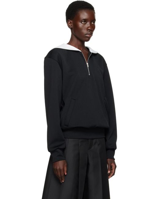 Pull Molletonné Noir À Demi-Glissière Comme des Garçons en coloris Black