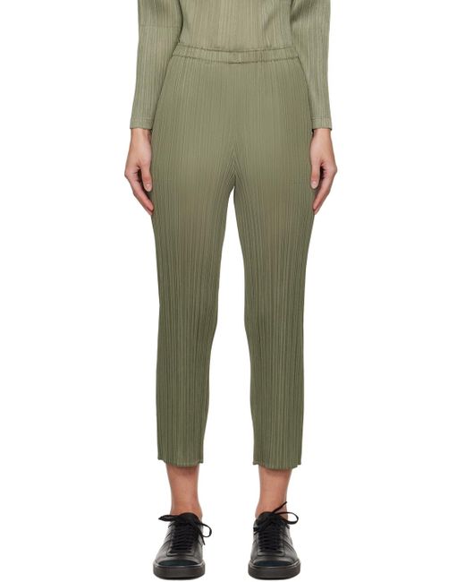 Pleats Please Issey Miyake Green Monthly Colors January Trousers