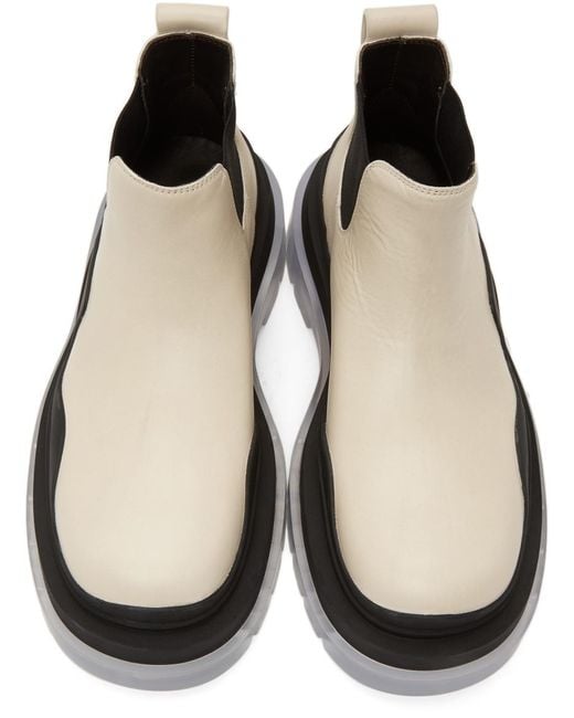 Bottega Veneta Multicolor Off-white Low 'the Tire' Chelsea Boots