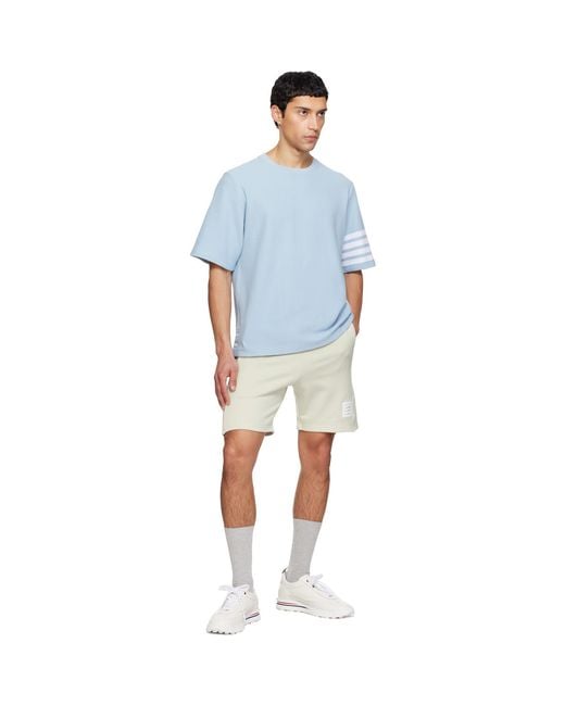 Thom Browne Natural Thom E Classic Loopback 4-bar Sweat Shorts for men