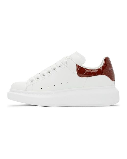 Burgundy alexander mcqueen sneakers Clearance