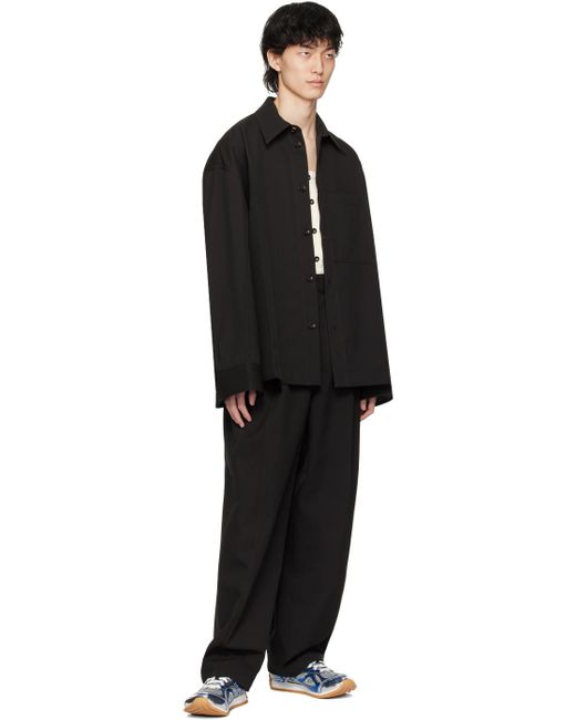 Pantalon noir à plis Bottega Veneta pour homme en coloris Black