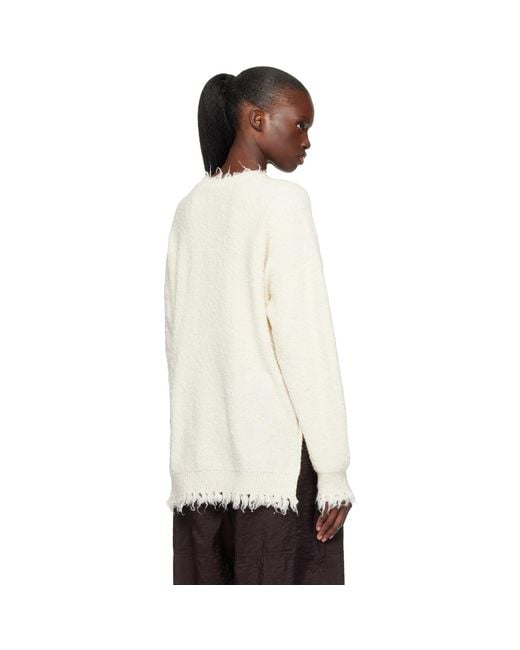 Lauren Manoogian Black Off- Fray Crewneck Sweater