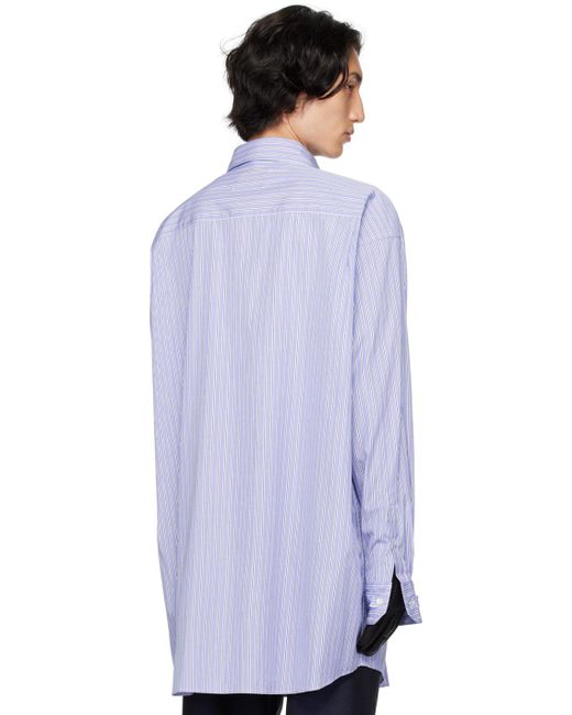 Maison Margiela Purple Blue Striped Shirt for men