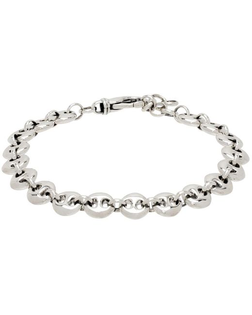 Bracelet-chainette argenté à petits maillons circulaires Sophie Buhai en coloris Black