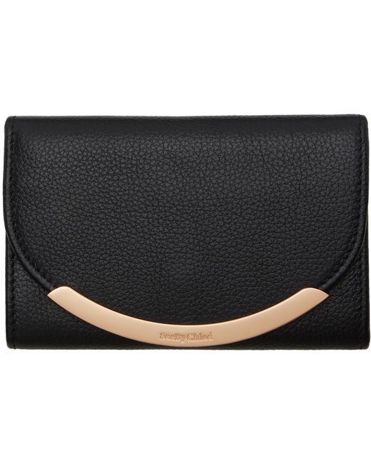 See By Chloé Black Lizzie Compact Wallet