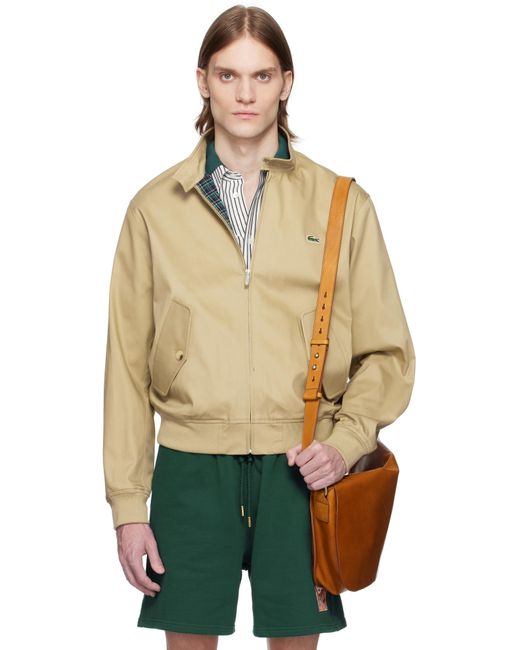 Lacoste Multicolor Showerproof Cotton Twill Harrington Jacket for men