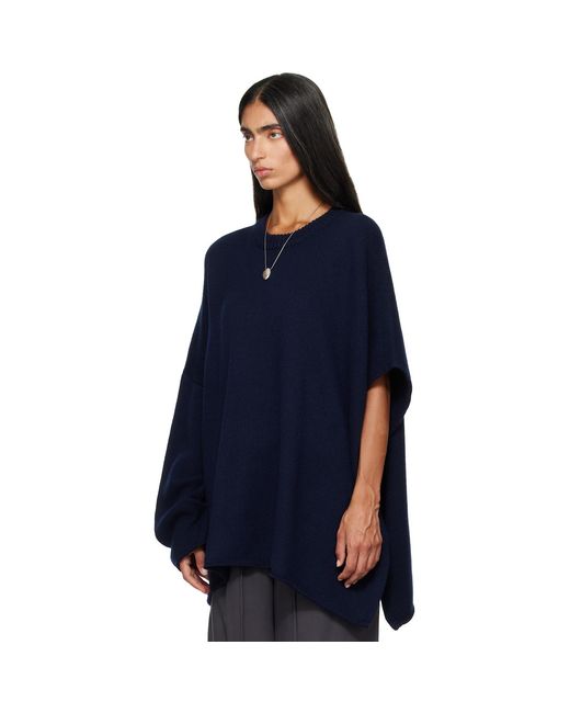 Lisa Yang Blue Din Cape Sweater
