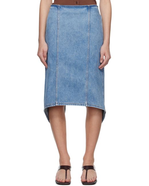 J.W. Anderson Blue Layered Denim Midi Skirt