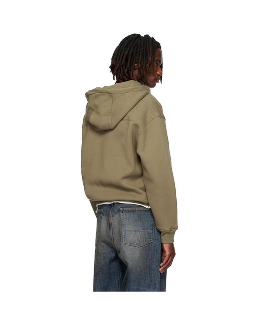 Rhude Multicolor Khaki Classique Zip Up Hoodie for men