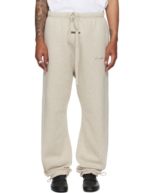 Fear Of God Natural Relaxed Fleece Piping Sweatpants for men