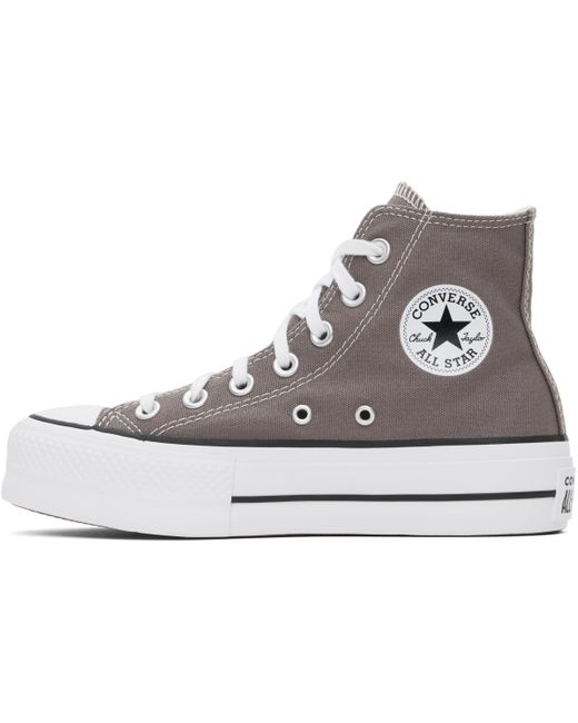 Converse Black Taupe Chuck Taylor All Star Lift Platform High Top Sneakers
