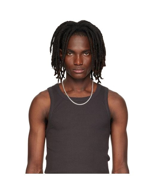 Hatton Labs Metallic Miami Chain Necklace for men