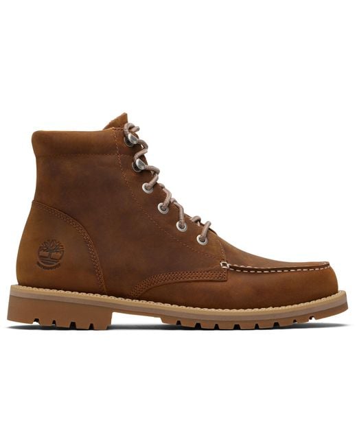 Timberland Brown Tan Redwood Falls Waterproof Moc-Toe Boots for men