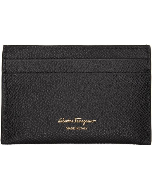 Ferragamo Black Gancini Card Holder