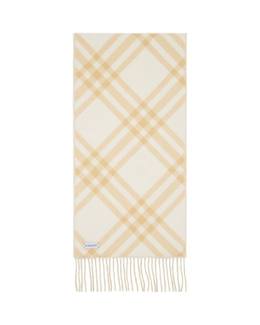 Burberry Natural Check Cashmere Scarf
