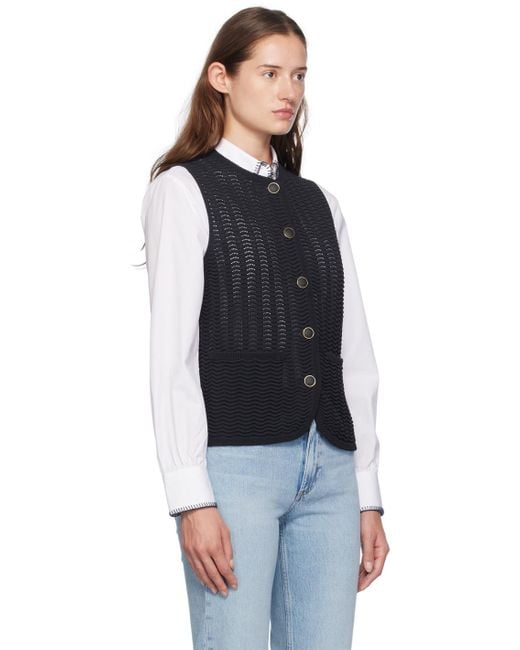 Rag & Bone Black Elisa Vest