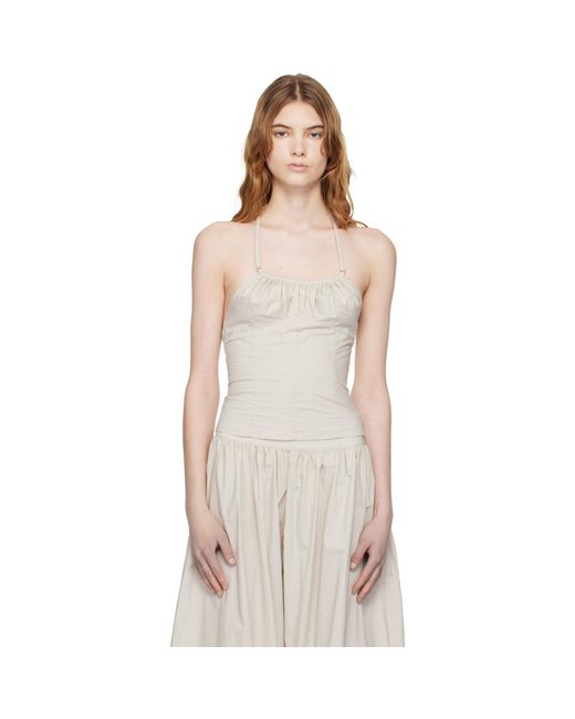 Belle Anna Natural Taupe Flore Top