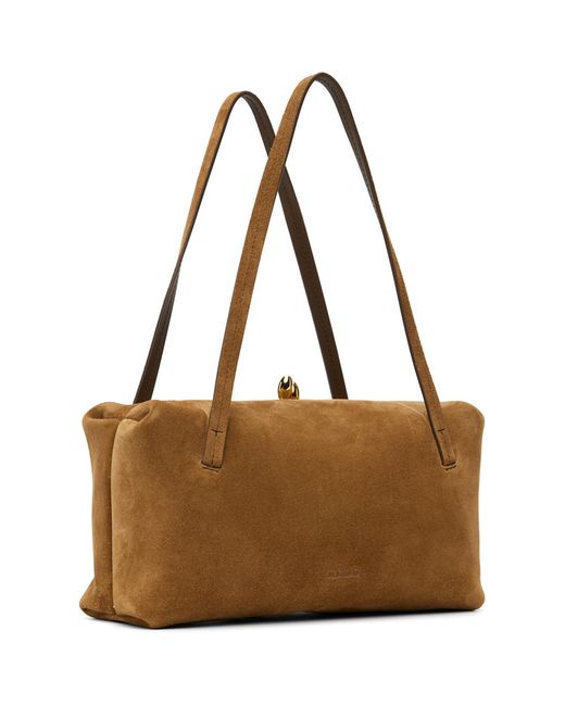 Jil Sander Brown Tan Goji Pillow Small Bag