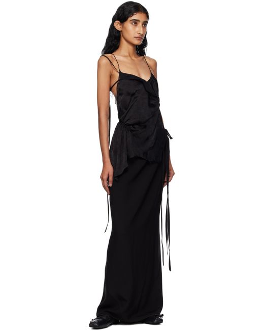 Ann Demeulemeester ブラック Sheila Long バイアス マキシスカート Black