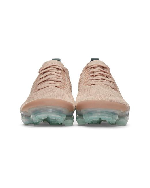 Nike Pink And Blue Air Vapormax Flyknit 2 Sneakers in Beige