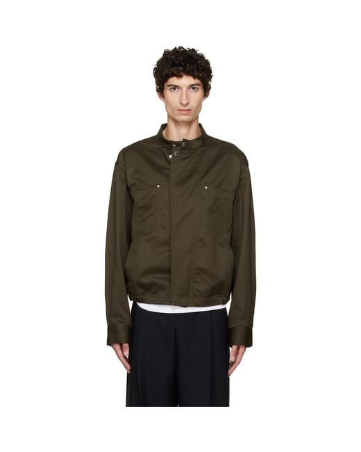 Helmut Lang Brown Moto Trucker Jacket for men
