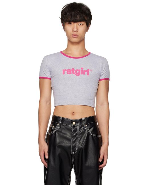 Stray Rats Black 'ratgirl' T-shirt for men