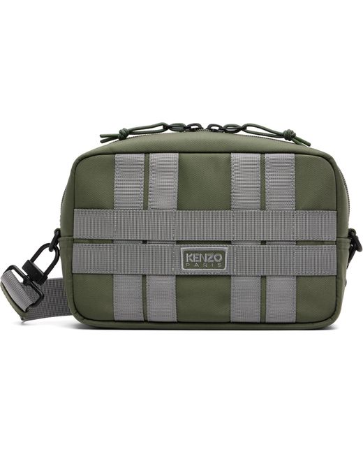 KENZO Happy Tiger ボディバッグ ダークカーキ 中古・古着通販】KENZO (ケンゾー) 'KENZO Happy Tiger' クロスボディ