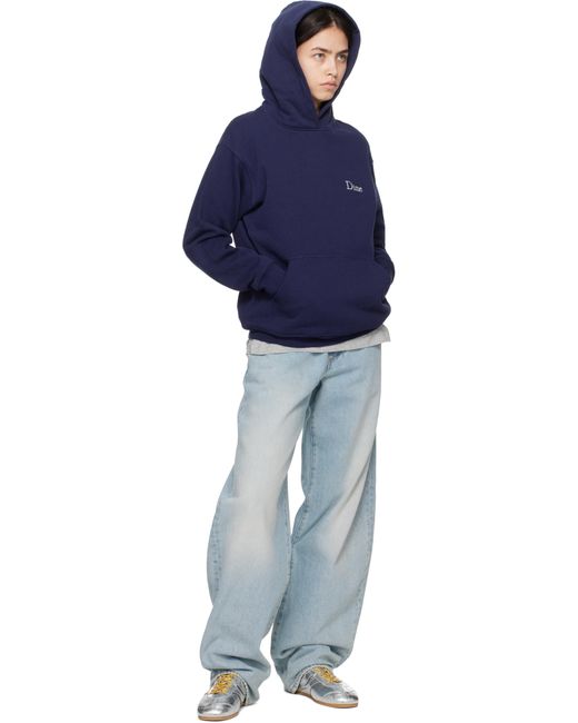 Dime ネイビー Classic Small Logo フーディ Blue