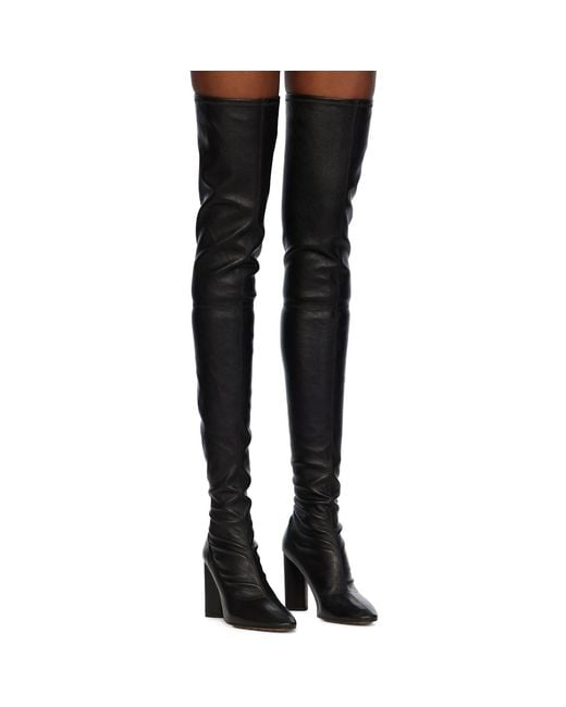 Bottega Veneta Black Tripod Over-the-knee Boots