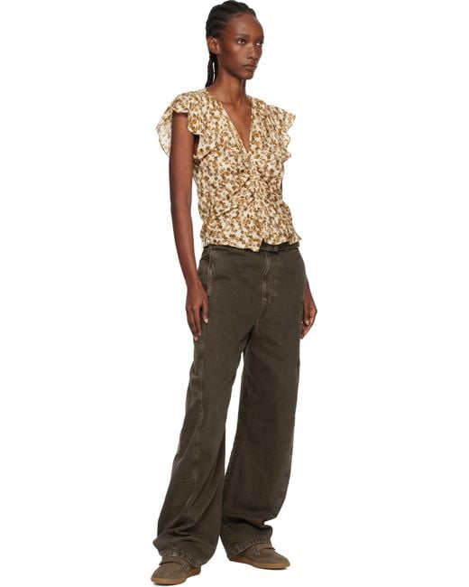 Isabel Marant Black Khaki Beth Sneakers