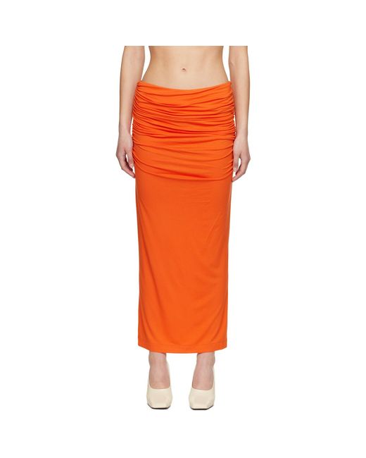 Entire studios Orange Surge Maxi Skirt