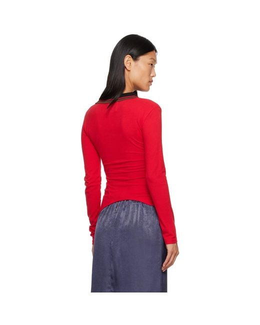 Vivienne Westwood Red Ls Glory Polo