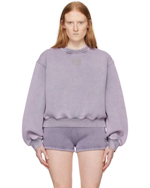 T By Alexander Wang Purple Printed Sweatshirt