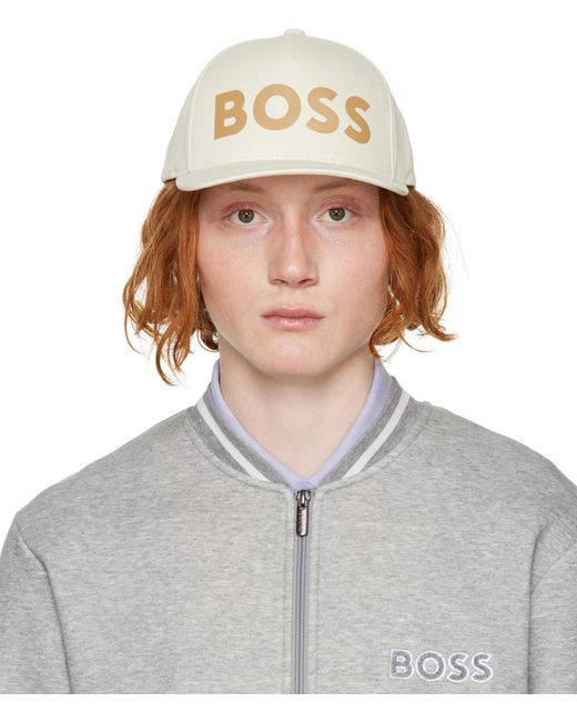 Boss Gray Off- Printed Cap for men