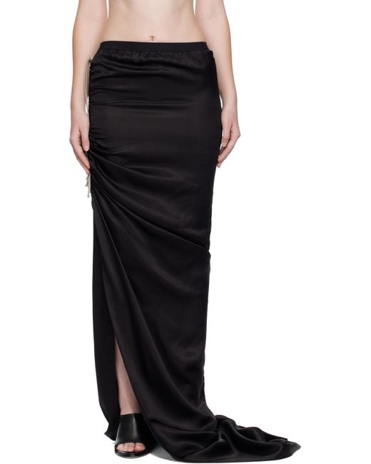 Jupe Longue Noire Rick Owens en coloris Black