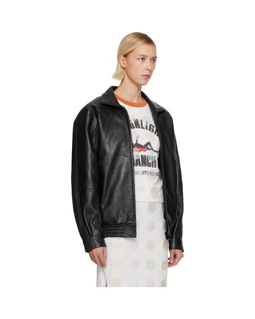 Conner Ives Black Batwing Leather Jacket