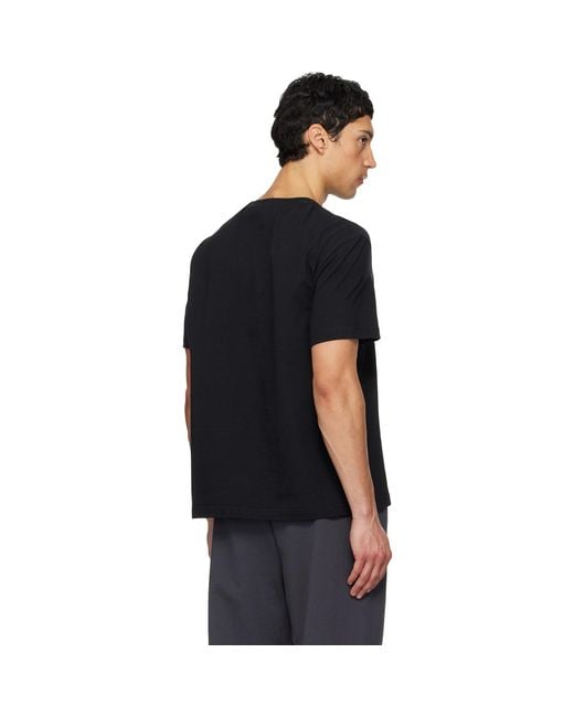 we11done Black City Regular Fit T-Shirt for men