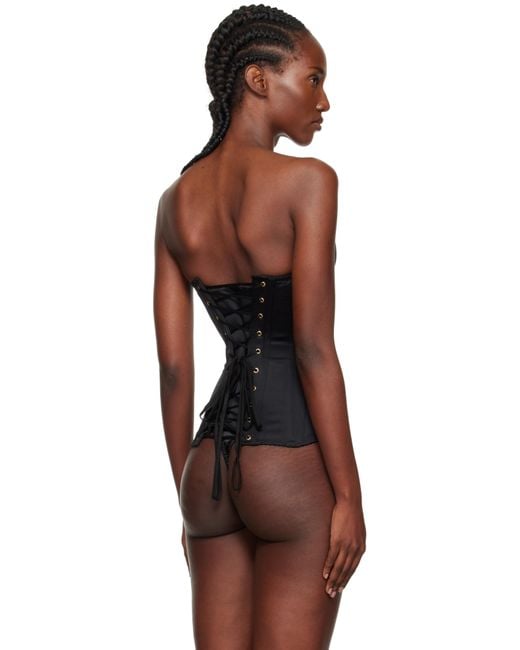 Agent Provocateur Black Mercy Satin Corset